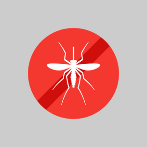 蚊子疟疾和 Zika 病毒平禁止图标