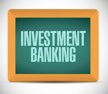 投资银行黑板标志概念图片