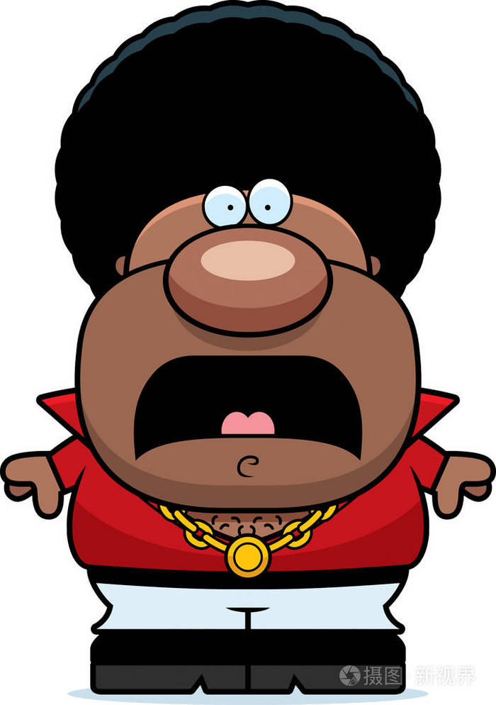 害怕的卡通漫画迪斯科的人