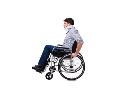 轮椅受伤男子