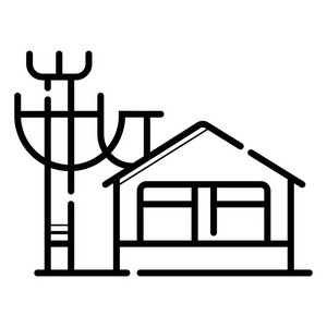 白色背景上孤立的房子图标