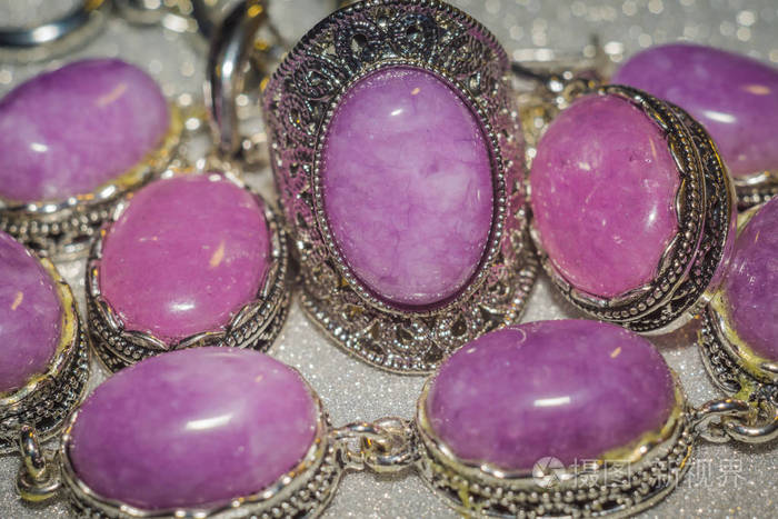 紫色宝石银首饰