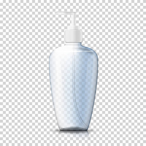 矢量3d 逼真透明塑料瓶