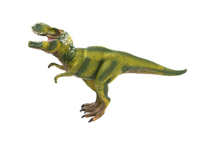 霸王龙玩具树现代大厦前棘玩具带有白色背景上的影子玩具izard在白色