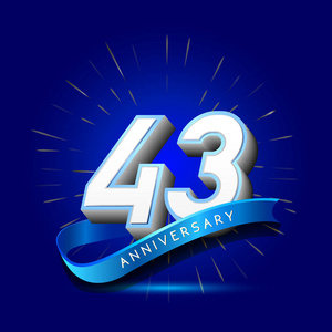 43年蓝色周年纪念标志, 装饰背景