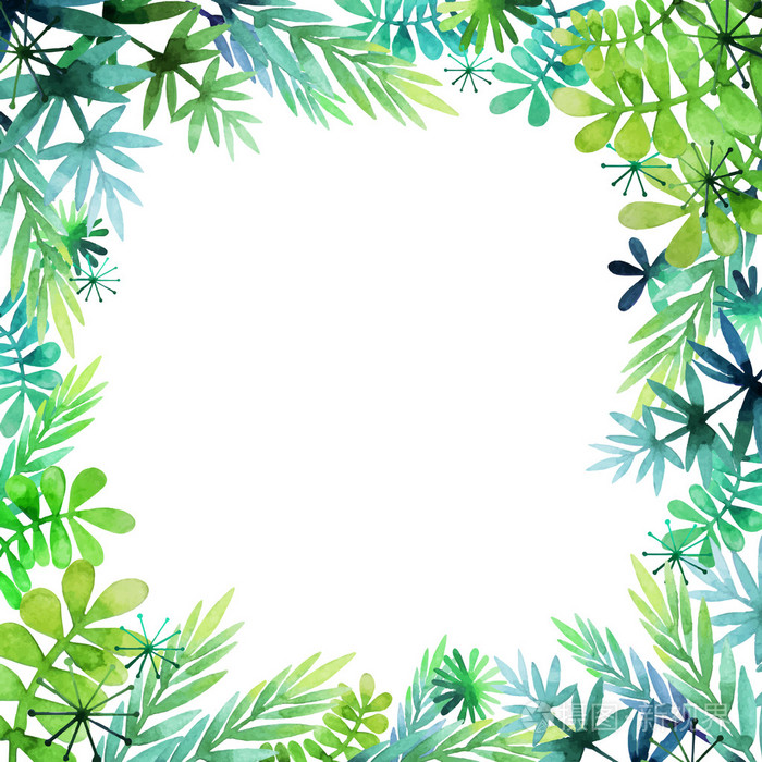 春天的水彩花卉设计