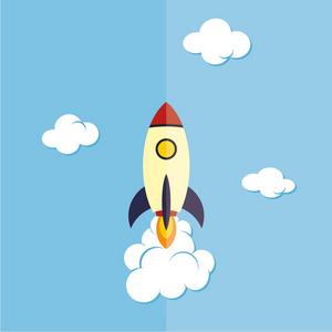 火箭发射画图片