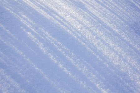 雪花纹理。雪中的阴影