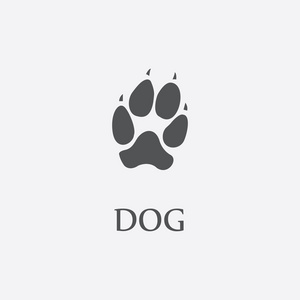 Web 设计的狗打印黑色简单图标