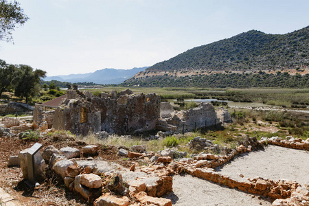 在土耳其的古代 Andriyake 的废墟