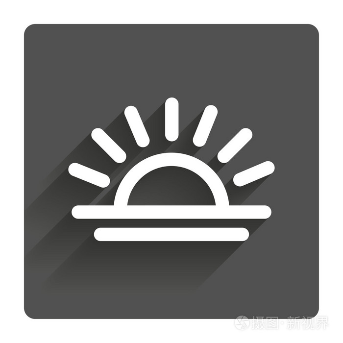 图标上的光日落的符号