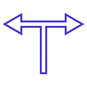 左转标记标志选择箭头向左沿着轮廓矢量图标红色箭头呈现一个左和右