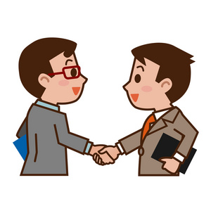 亚洲商人握手图片