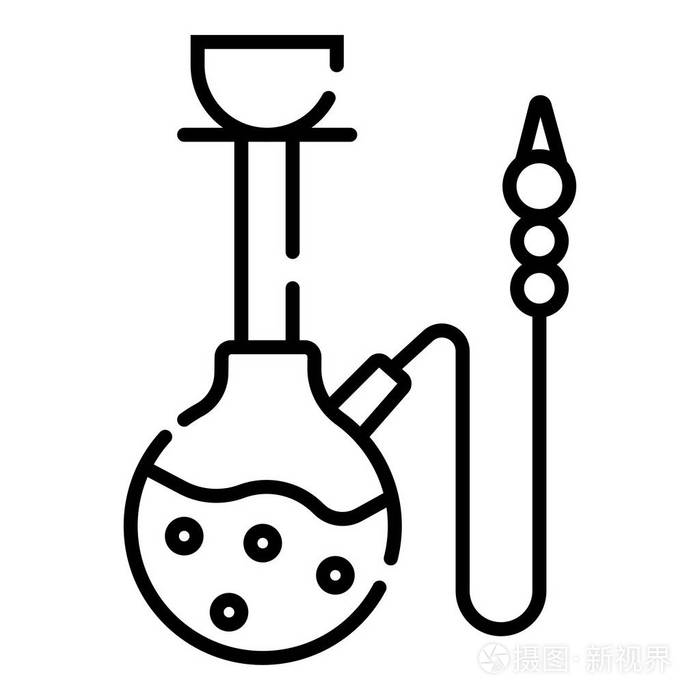 在白色背景上隔离的水烟图标插画-正版商用图片0pq8ij-摄图新视界