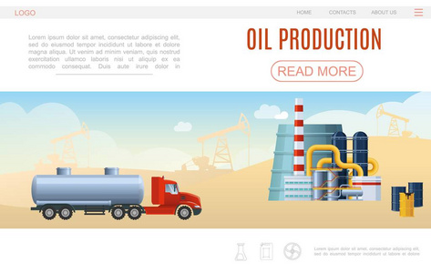 平油行业网页模板图片