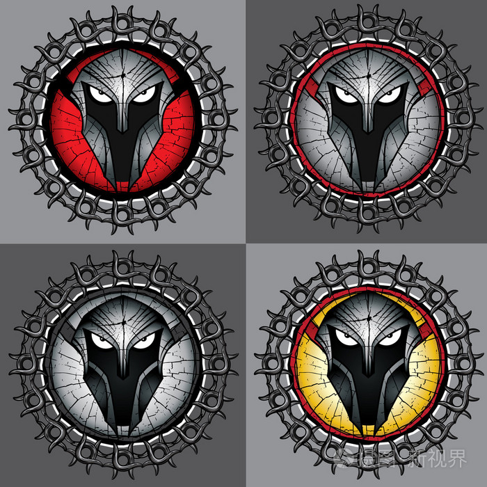 斯巴达的勇士设计矢量图