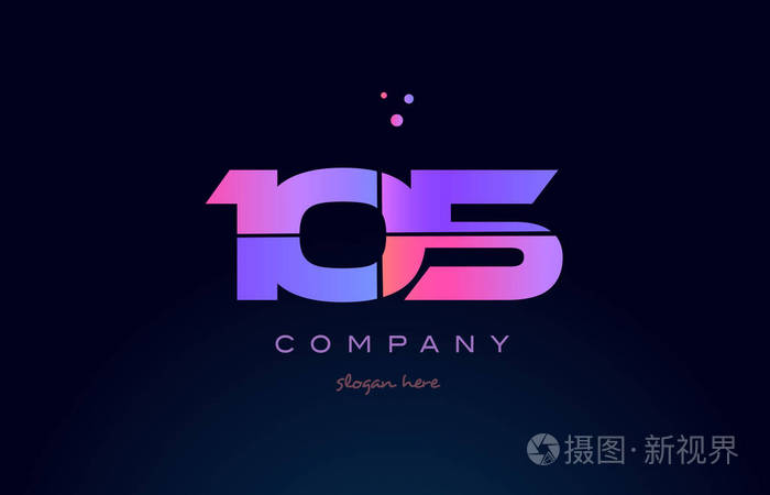 105粉色洋红色紫色数字位数数字标识图标矢量