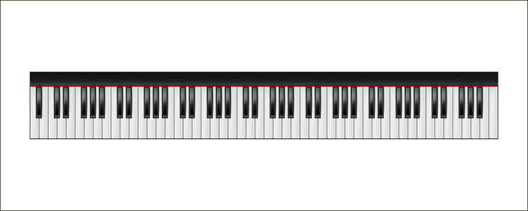 钢琴键盘88键隔离