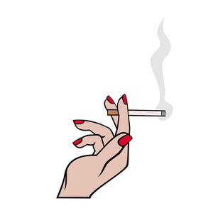 女人卡通图片抽烟图片