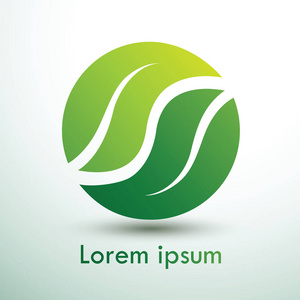 绿色环保电源插头设计绿色地球矢量插图