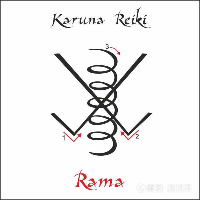 卡鲁纳灵气能量疗愈替代医学拉玛符号修行深奥向量