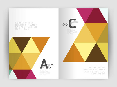 现代商业的小册子或传单打印封面模板