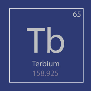 铽结核稀有金属化学元素图标矢量图解