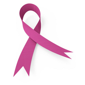 乳癌粉红色的意识丝带。3d 插图