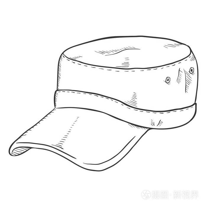 素描军帽