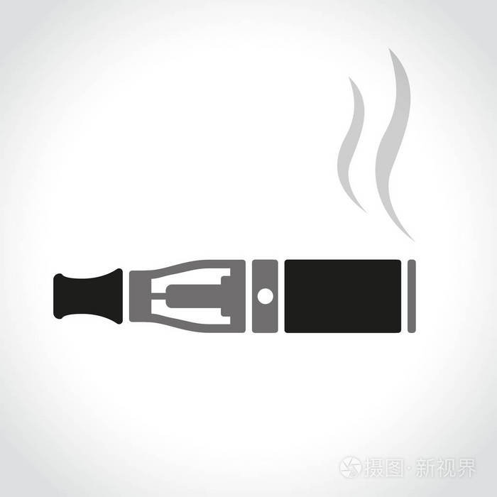 白色背景上电子香烟图标的插图插画-正版商用图片0pr0ai-摄图新视界