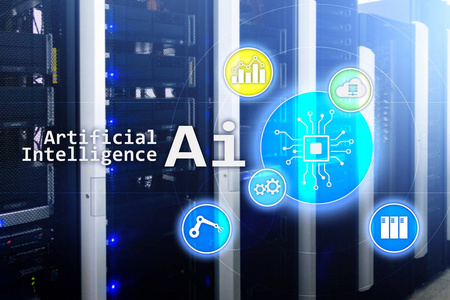 人工智能人工智能自动化和现代信息技术在虚拟屏幕上的概念