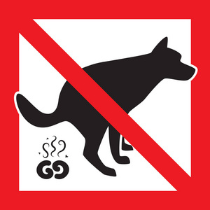 停止宠物狗大便图标矢量插图.宠物粪便禁止标志照片