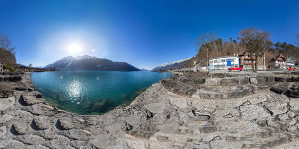 布里恩湖，瑞士的 360 度全景视图