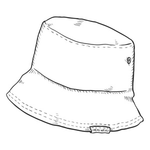 素描水桶帽照片