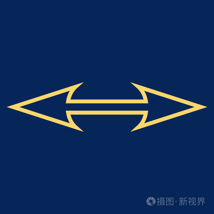 尺寸箭头横纲矢量图标