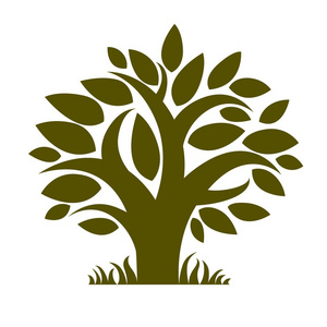 枝繁叶茂的树的艺术插图照片