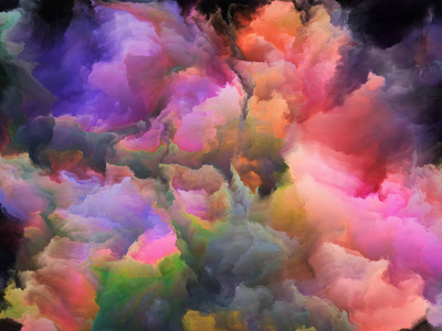 色织系列。数字画和分形云在动态背景和三维背景下的应用背景