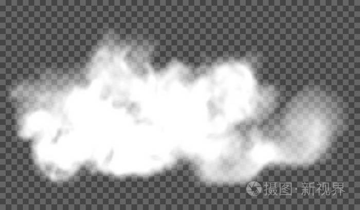Eps 10。雾或烟孤立透明特殊效果。白色矢量云量、 雾或烟雾背景。矢量