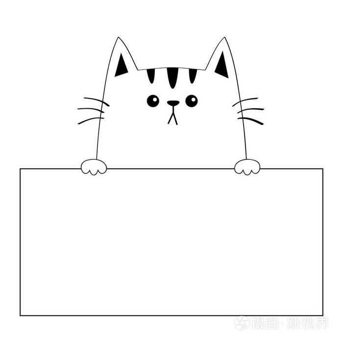 猫脸头剪影挂在纸板模板上 爪子手 轮廓线 有趣的小猫咪 可爱的卡通小猫字符 爱卡 可爱动物 平面设计 白色背景 向量插画 正版商用图片0ps10z 摄图新视界 猫脸头剪影挂在纸板模板上 爪子手 轮廓线 有趣的小猫咪 可爱的卡通小猫字符 爱卡 可爱动物 平面设计 白色背景 向量插画 正版商用图片0ps10z 摄图新视界