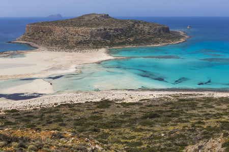 balos 海湾在克里特岛的希腊小岛。gramvousa 的区域