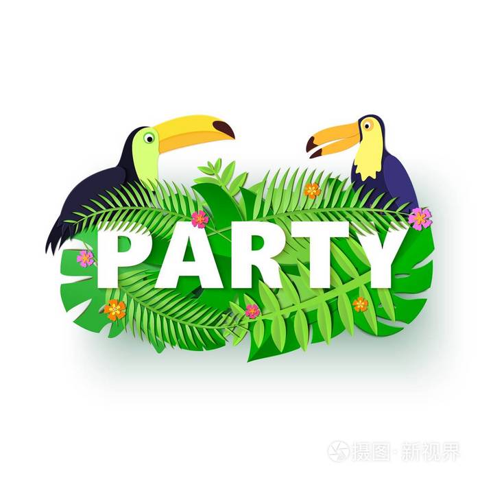 字党构成与丛林树叶花犀鸟在白色背景剪纸风格 热带鸟类黄色字母为设计海报 横幅 传单t恤衫 矢量卡插图插画 正版商用图片0ps90j 摄图新视界 字党构成与丛林树叶花犀鸟在白色背景剪纸风格 热带鸟类黄色字母为设计海报 横幅 传单t恤衫 矢量卡插图插画 正版商用图片0ps90j 摄图新视界