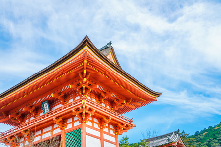 美丽的建筑，在清水寺京都，日本