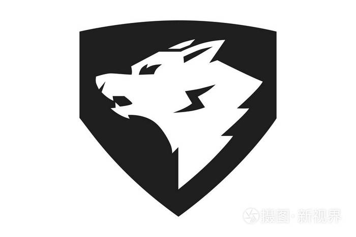 标志狼吉祥物矢量