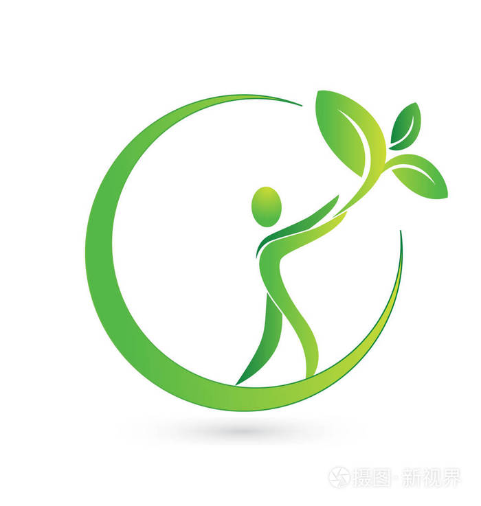健康自然矢量图标名片