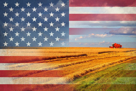 美国农业，收割庄稼