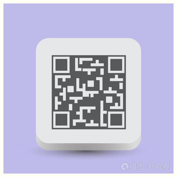 Qr 代码图标。Web 矢量风格