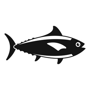 金枪鱼鱼图标, 简单的风格