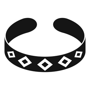 白金线条手链图标, 简约风格照片