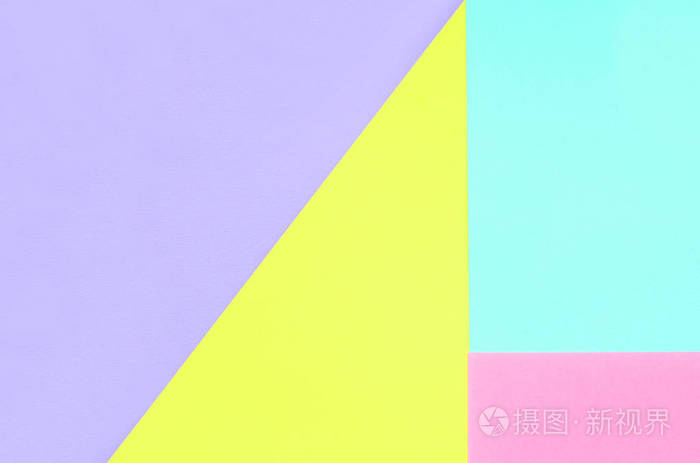 纹理背景的时尚粉彩色彩。粉红色, 紫色, 黄色和蓝色的几何图案纸。最小抽象