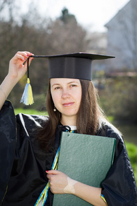 漂亮聪明的学院  大学学生  后 graduati 的女孩